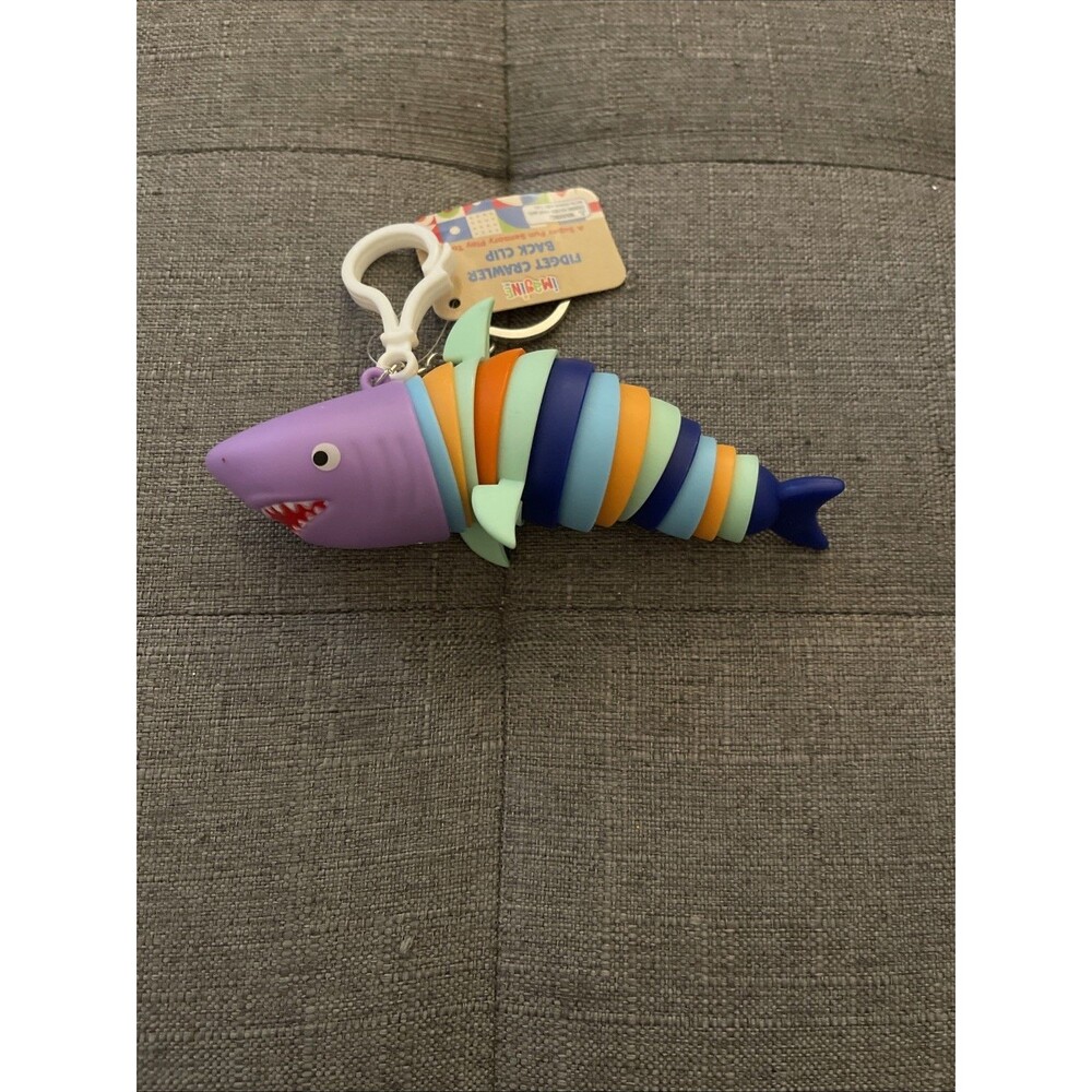 Imagine Fidget Crawler Back Clip Sensory Play Toy Shark Colorful
